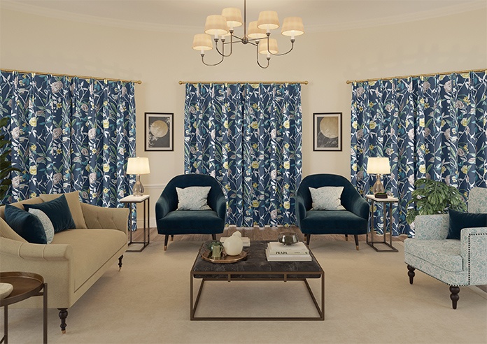 Abigail, Navy - Made to Measure Curtains - Image 14